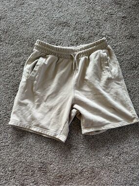 H&M Men's Beige Athletic Drawstring Shorts